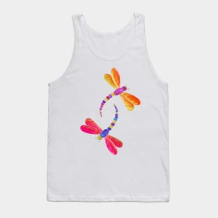 Pink and orange dragonflies Tank Top